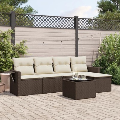 Garden Sofa Set Brown