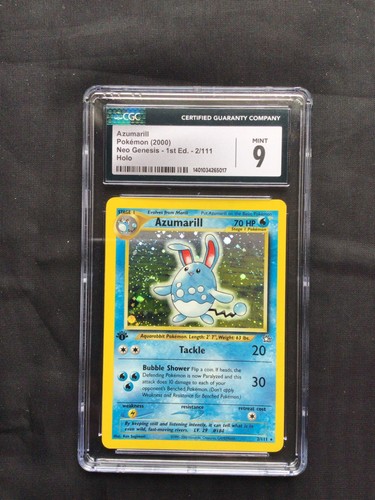 Azumarill (1st Edition) graded CGC 9 for sale on eBay