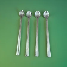 WMF Cromargan Set of 4 Stainless Steel Ice Cream Iced Tea 8.5”Long Spoons Glossy
