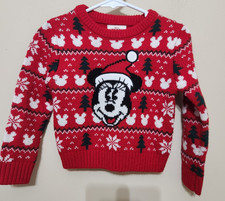 Disney Mickey Sweater Baby Girls 2-3 Yrs Red Pullover Primark