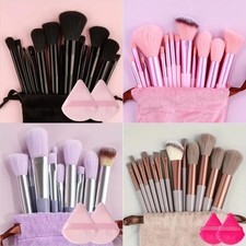 13 Pcs Make up Brush Set Buffer Powder Contour Eyeshadow With Pouch Brushes Set
