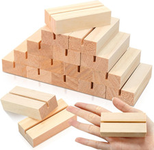 15 Pieces Wood Table Number Stands Wood Place Card Holders Picture Holder Acryli