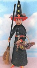 Cloth Folk Art Doll Pattern "Kraft Witch" by Susan Barmore