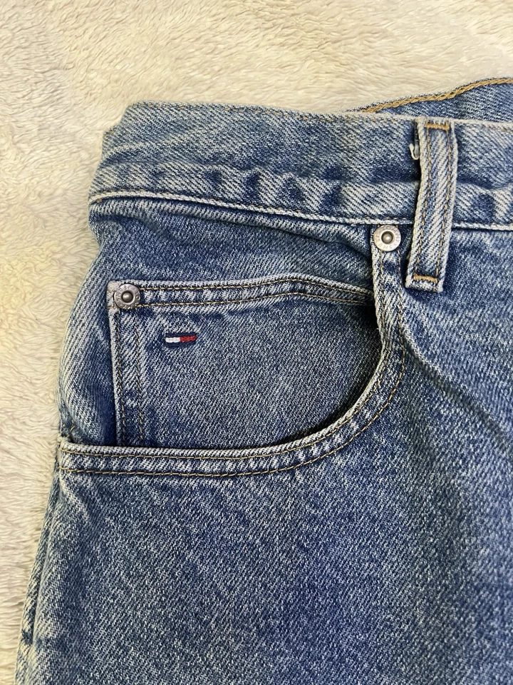 Jeans Tommy Hilfiger 32x34 Vintage Pierna Ancha Carpintero Azul Sueltos Y2K Años 90 Foto 3 de 4