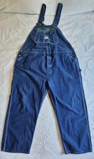 Liberty Denim Bib Overalls Mens 50x32 Blue Workwear Carpenter Dungarees
