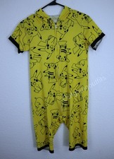 Pokemon Flame Resistant Boy's Yellow Body Suit Full Zip Front Size M 8/10 