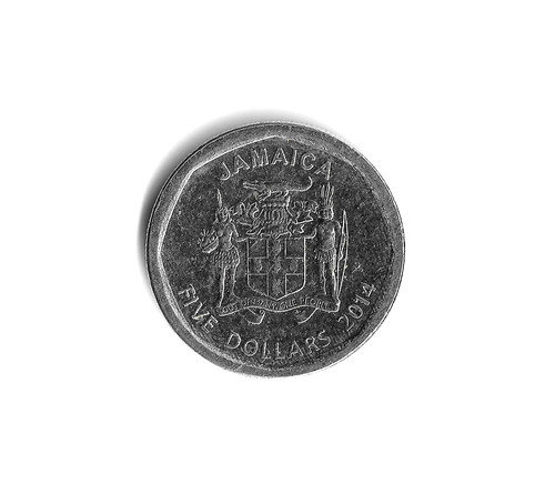 2014 Jamaica - 5 Dollars - 577 - Nickel Plated Steel - 4.3g