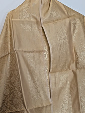 Banarasi Scarf Shawl Wrap Stole Dupatta Zari Woven Elegant Border Tasseled Soft