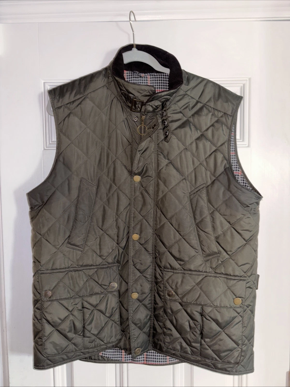 Allen Edmonds Barbour Style Quilted Vest Insulated Olive Green Men’s XL