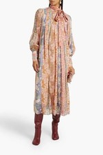 ZIMMERMANN  Printed Chiffon Midi Dress. Size 2 = UK 12/ US 6-8/ FR 40