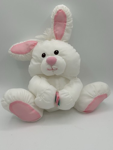 Fisher Price Puffalump Hase Kaninchen Plüsch 12 Zoll weiß 1992 rosa rose Rarität Vintage