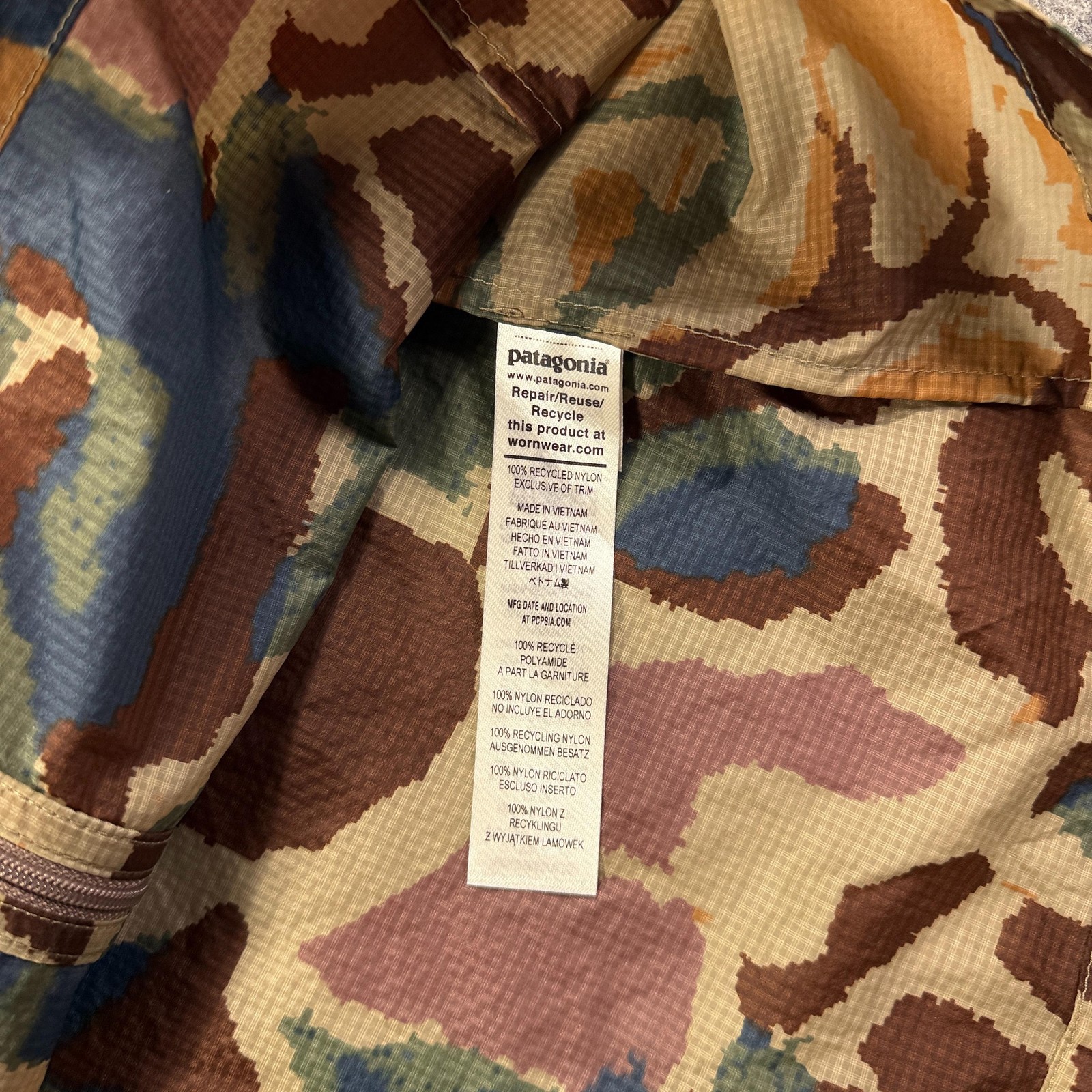 Patagonia Houdini Jacket Womens Medium Thriving Planet Windbreaker Packable thumbnail 9