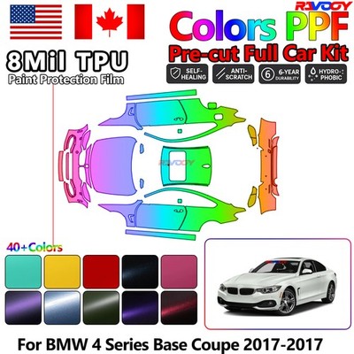 Color Precut PPF Paint Protection Film For BMW 4 Series Base Coupe 2017-2017