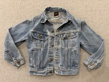 Vintage Lee Riders Jean Jacket Youth 12 Trucker Made in USA Denim Blue 153438