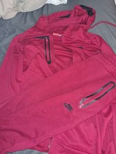 Nike Sportswear Tech Fleece Full Zip Hoodie  Joggers Set Red Large