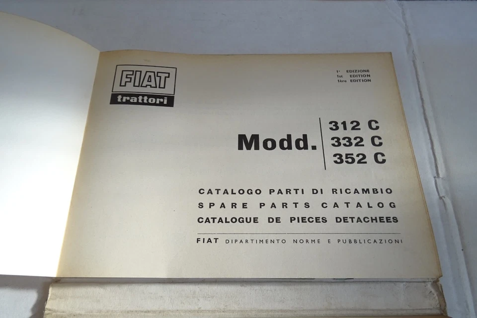 catalogo parti di ricambio trattore Fiat 312 C 332 C 352 C trattrice tractor - Immagine 3 di 4