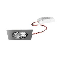 Outdoor LED Einbaustrahler-Set, IP65, Quadratisch, 230V Ac, 6W 3000K 650Lm 38°,