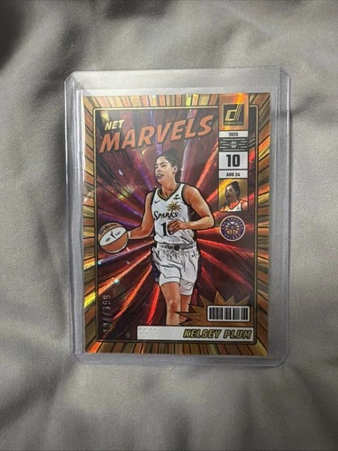 2025 Panini Donruss WNBA Net Marvels Kelsey Plum Orange Laser #104/399 LA Sparks