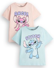Image of Disney Multi-Pack of 2 Short-Sleeved T-Shirts | Girls Multi | Official Merch