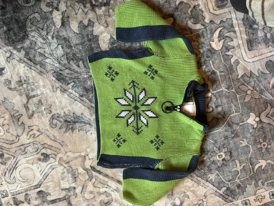 Vintage Hannah Anderson 12M Quarter Zip Sweater 100% cotton made in USA - Image 2 of 3