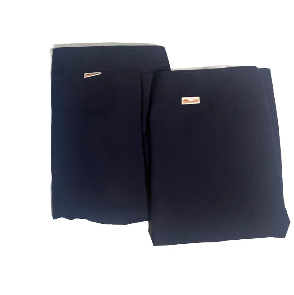 Juego de 2 fundas para sillas de exterior Sunbrella 27 x 27 x 4, azul marino Foto 2 de 4