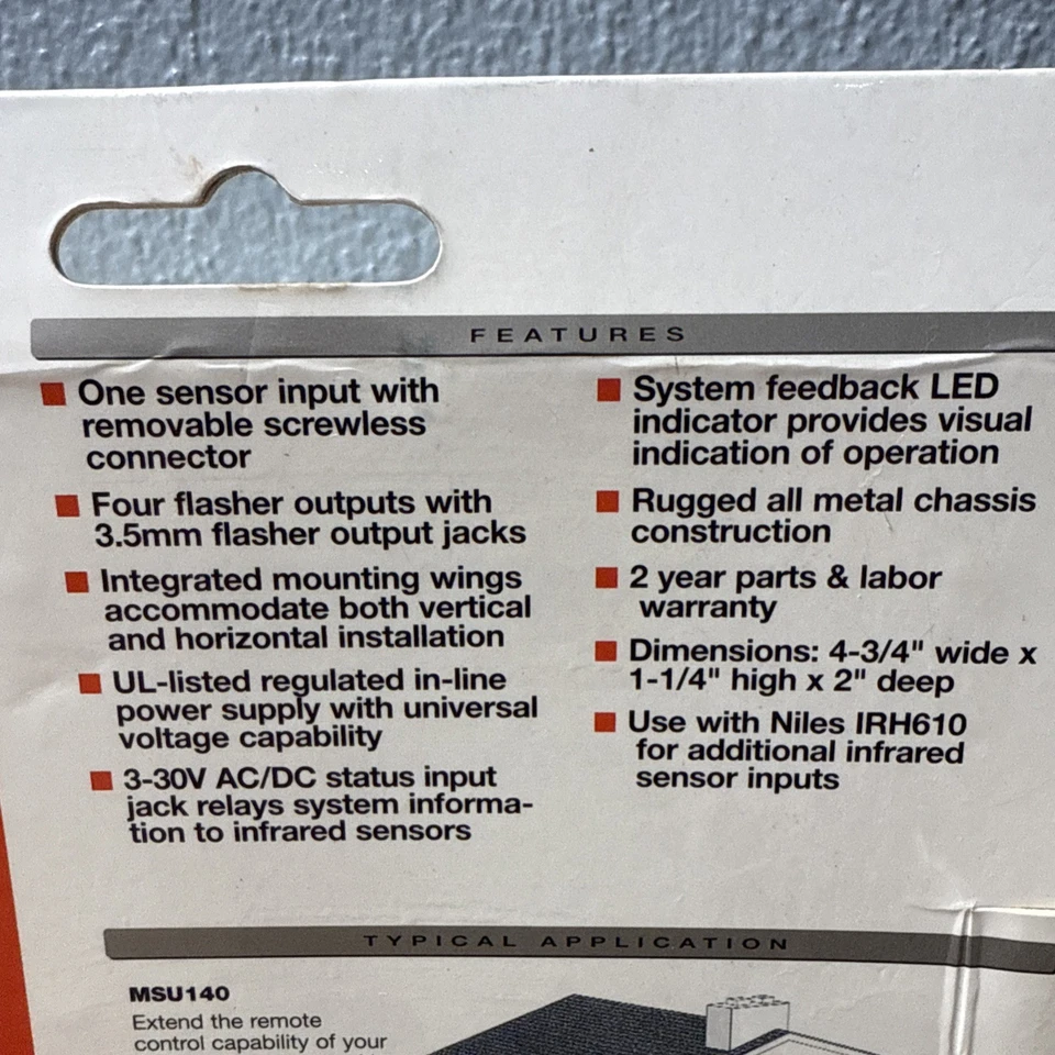Niles MSU140, Infrared Remote Control Extender - Brand New! - Image 4 of 4