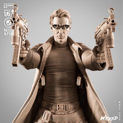 Neo, Matrix, 1/4-1/24, Sculpture, Figur, Unbemalt, 3D-Druck, Statue. Wicked