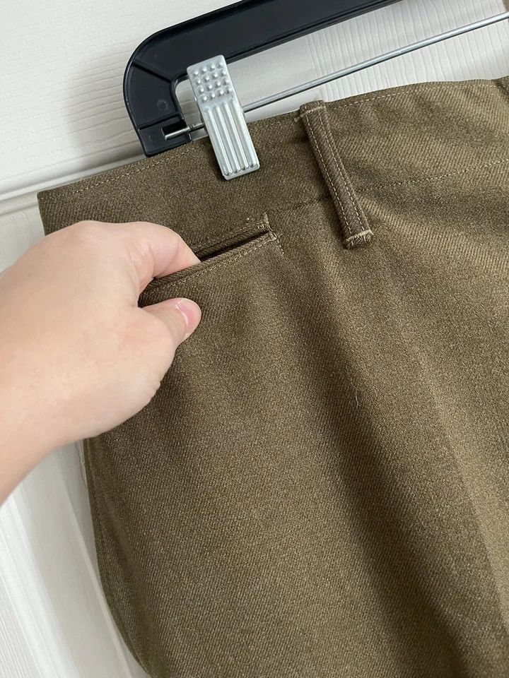 Pantalón Hércules Vintage Años 40 Tela Marrón Hombre’s 36x35 EE. UU. Foto 3 de 4