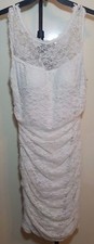 White Juniors dress with lace overlay Size M