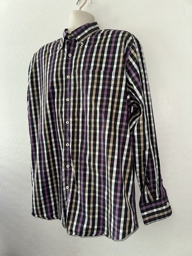 Camicia Peter Millar Crown manica lunga weekender lavaggio check bottoni taglia XL ufficio - Foto 2 di 7