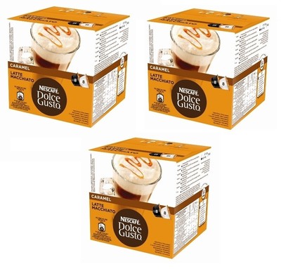 PACK 3 CAJAS DOLCE GUSTO LATTE MACCHIATO CARAMEL | eBay