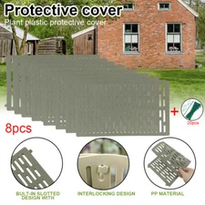8Pcs Tree Trunk Protectors Interlocking Flexible Plastic Tree Trunk Wraps Guards