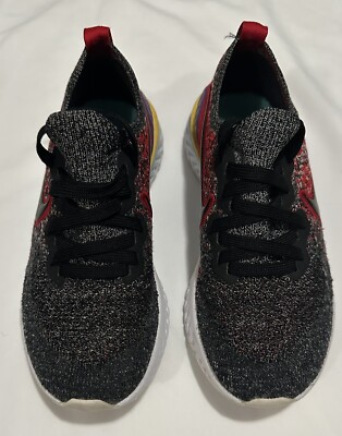 Nike Epic React Flyknit 2 GS Black/Hyper Jade AQ3243-007 Kids Size 3.5