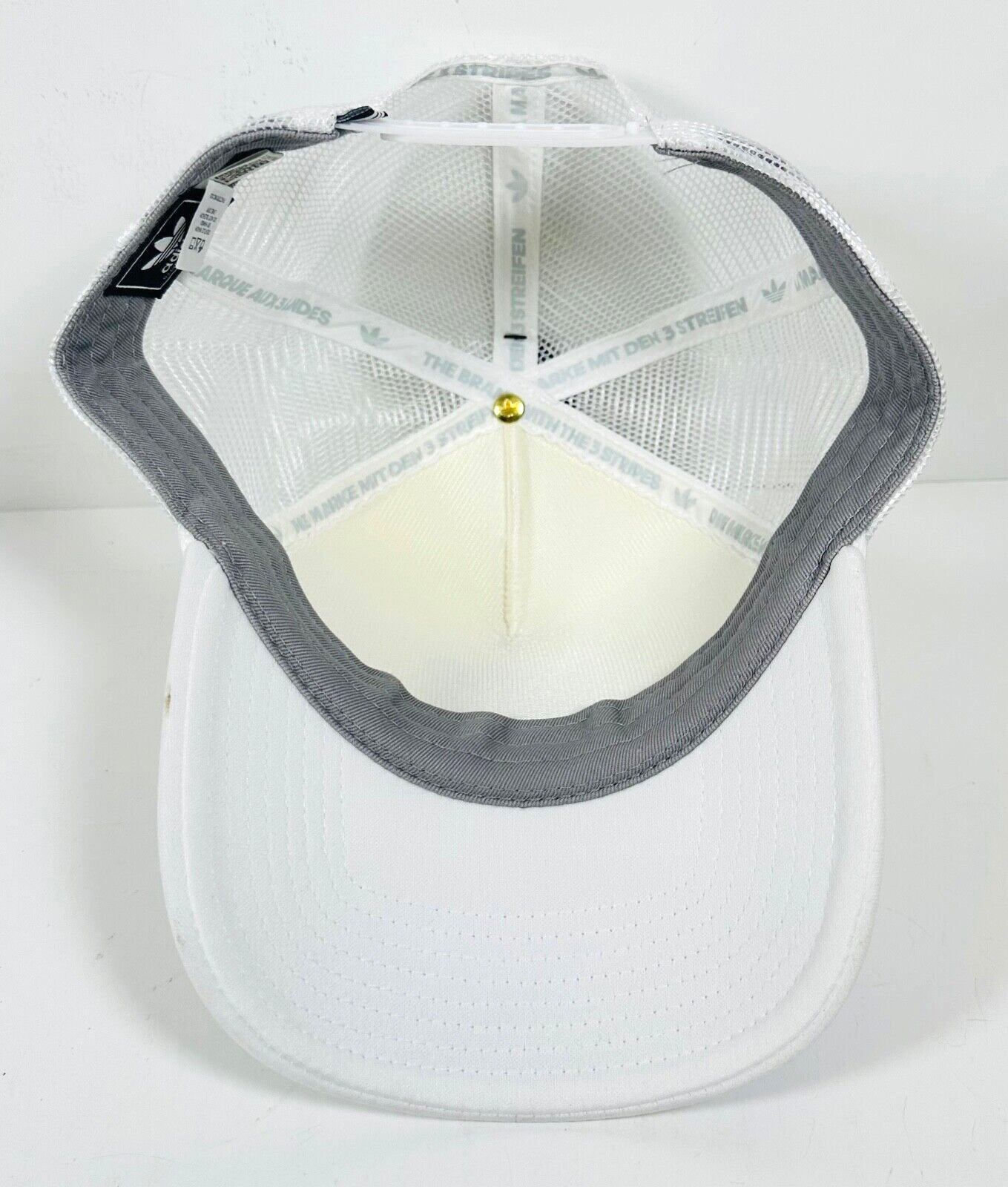 Adidas Originals Dispatch Trucker Hat White Blue Snapback Meshback Adjustable