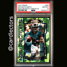 2021 Panini PRIZM DeVONTA SMITH New Recruits #NR-6 RC Green Cracked Ice PSA 10