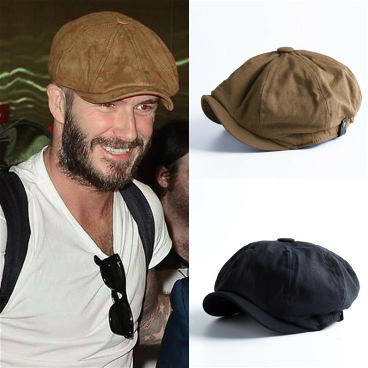 Gorra Newsboy Retro Para Hombre - Estilo Vintage 8 Paneles - Tela Suave Y Transpirable
