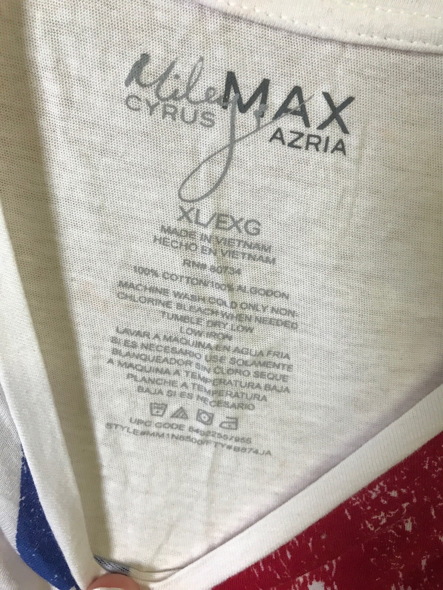 T-shirt Miley Cyrus Max Azria 'London' - Taille Fille 6/8 Ans - Coton 100% - Blanc - Neuf Avec étiquettes