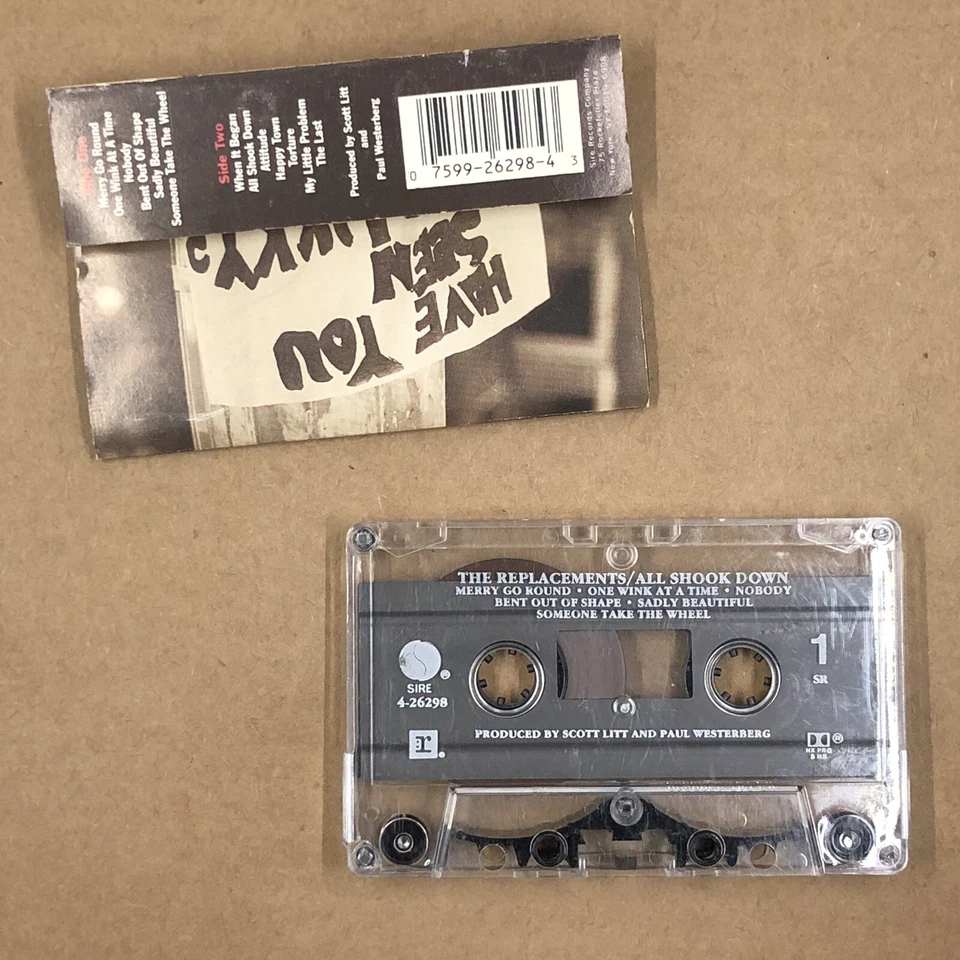 THE REPLACEMENTS Cassette Tape 90s Rock Indie ALL SHOOK DOWN MERRY GO ROUND Foto 2 de 4