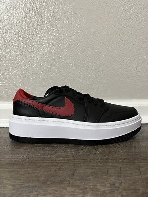 Nike Air Jordan 1 Elevate Low Black/Gym Red-White Women Size 9 DH7004-061