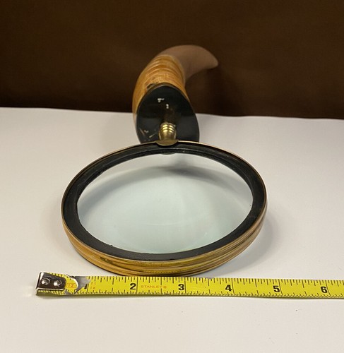 Handcrafted Magnifying Glass Horn Handle 14” • Reading & Decorative Decor Piece - Picture 11 of 12