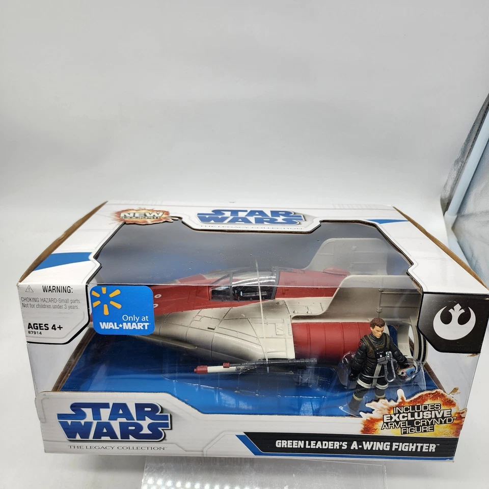 ЗАПЕЧАТАННЫЙ Star Wars 2008 The Legacy Collection: Green Leader A-Wing Fighter Walmart - Изображение 2 из 4