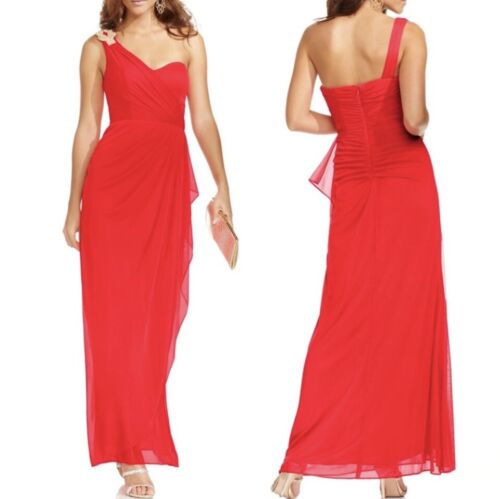Xscape By Joanna Chen One Shoulder Red Dress - Pr… - image 1