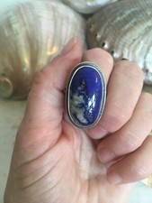 Beautiful Artisan Made Lapis Lazuli Ring Size 7