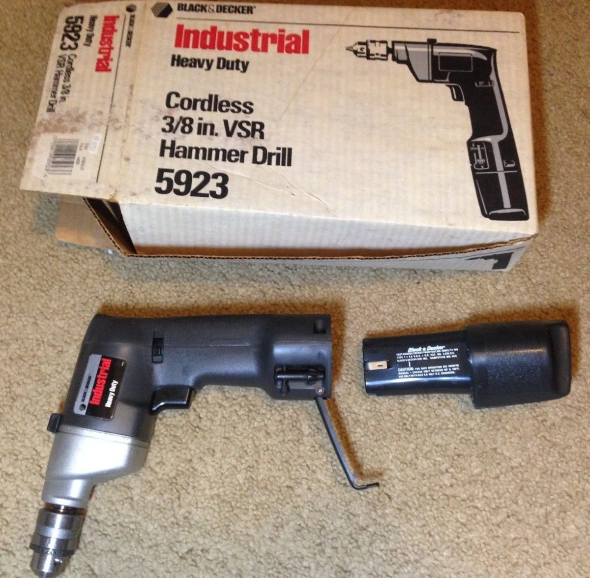 Black & Decker 9.6V Industrial Heavy Duty Cordless 3/8in VSR