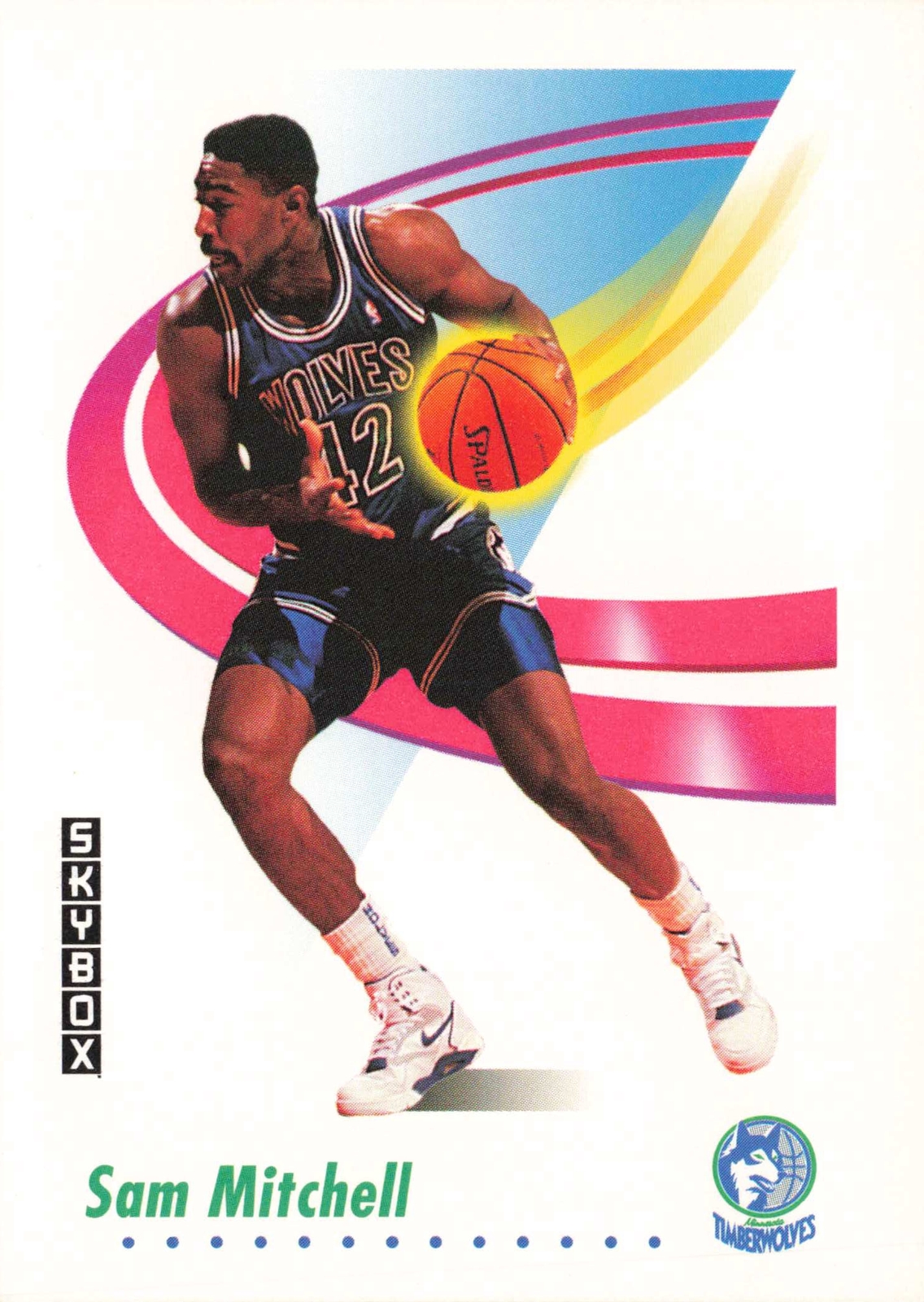 Sam Mitchell 1991-92 SkyBox #171 Minnesota Timberwolves Basketball