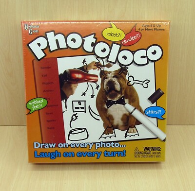 PHOTOLOCO Spiel Zeichnen auf Fotos Familie Kinder Kritzeln Uni Spiele Kinder