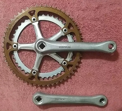 Vintage Sugino AS 170mm Double Crank Set 52/42 M-Type