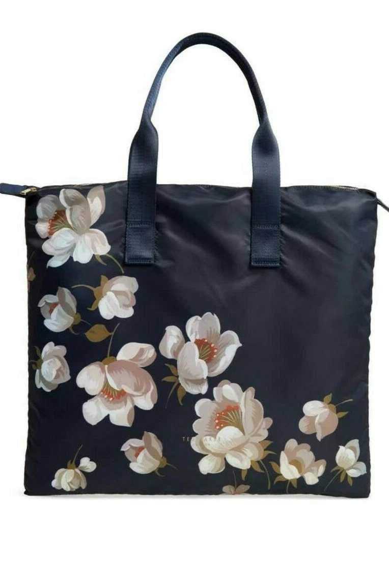 Ted Baker Blue Floral Printed Shopper Tote Bag