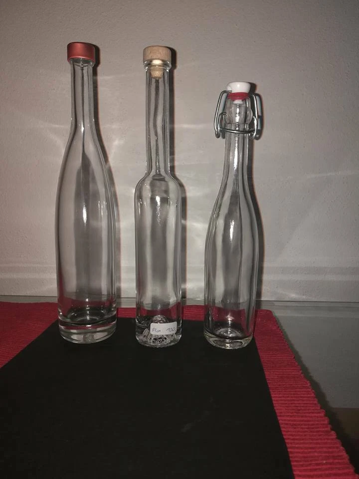 6 x versch.ungebrauchte leere Glasflaschen Schnapsflaschen inkl. Verschluss -NEU - Bild 2 von 3