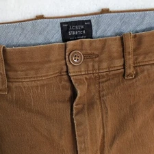 J.Crew Men's 770 Slim Fit Brushed Pants 32x34 Brown Flex Stretch Straight Denim